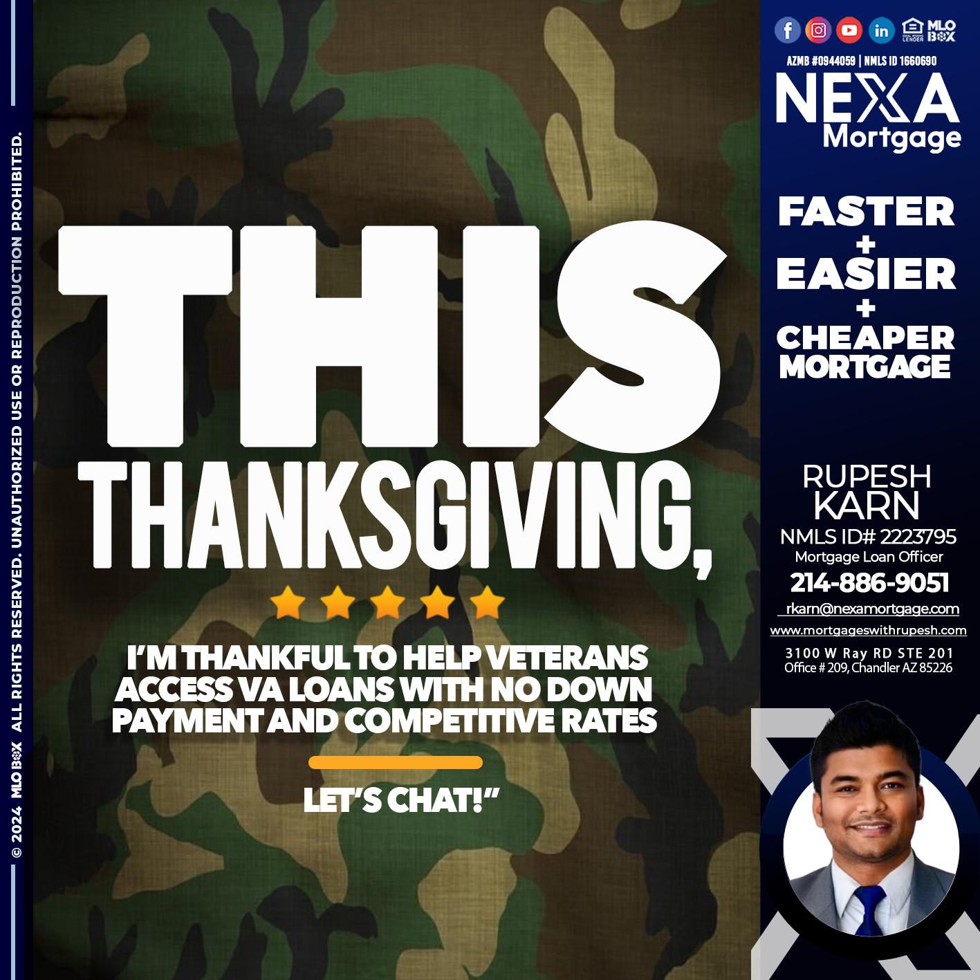 THIS THANKSGIVING - Rupesh Karn -Mortgage Loan Officer