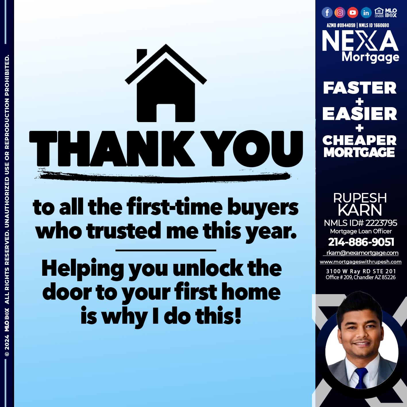 THANK YOU - Rupesh Karn -Mortgage Loan Officer