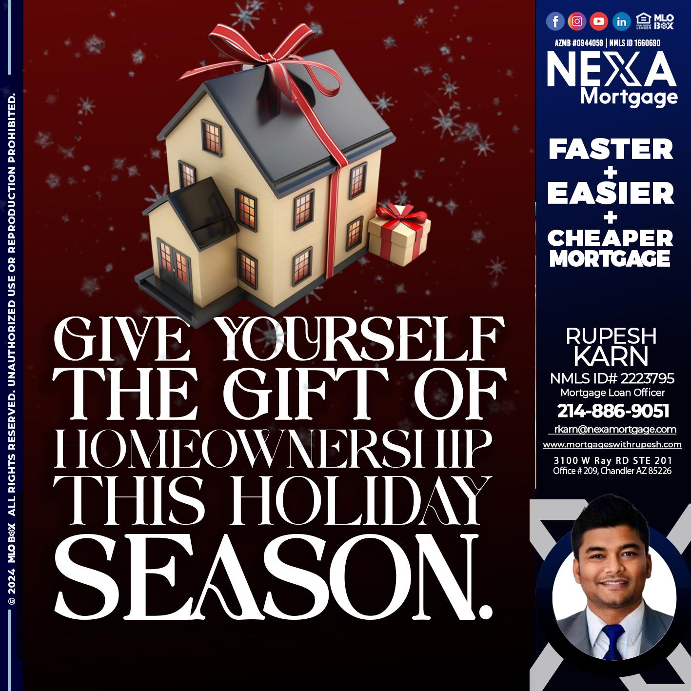 give yourself - Rupesh Karn -Mortgage Loan Officer