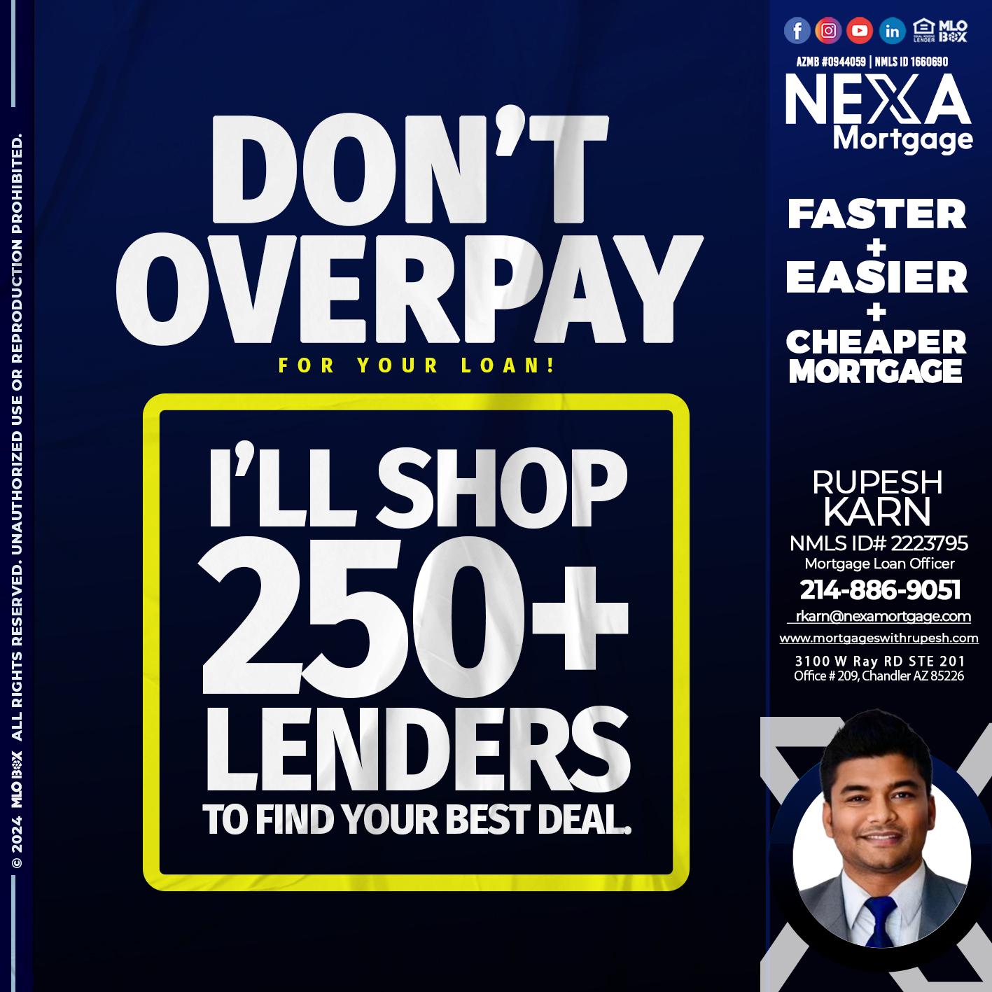 dont overpay - Rupesh Karn -Mortgage Loan Officer