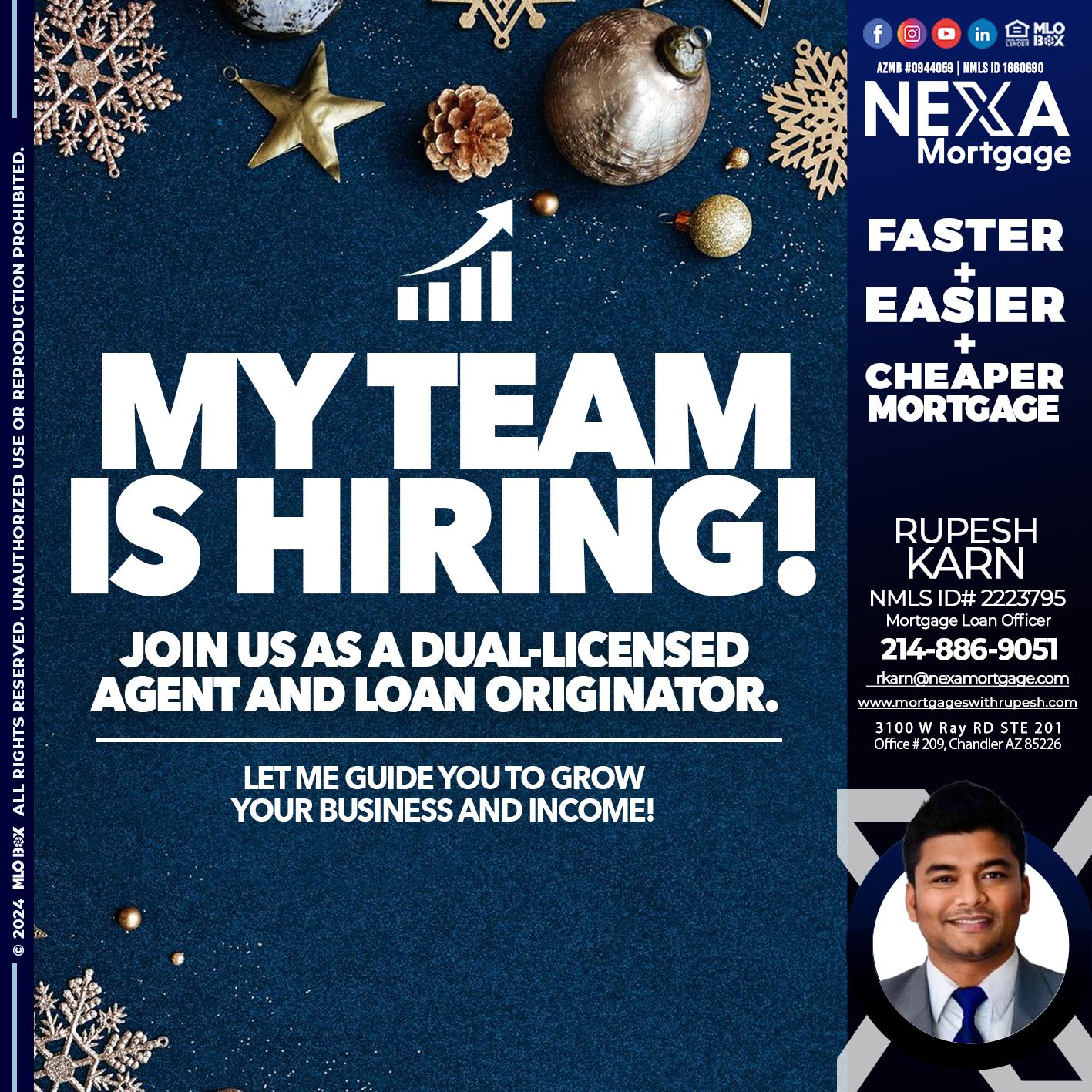 my team is hiring - Rupesh Karn -Mortgage Loan Officer