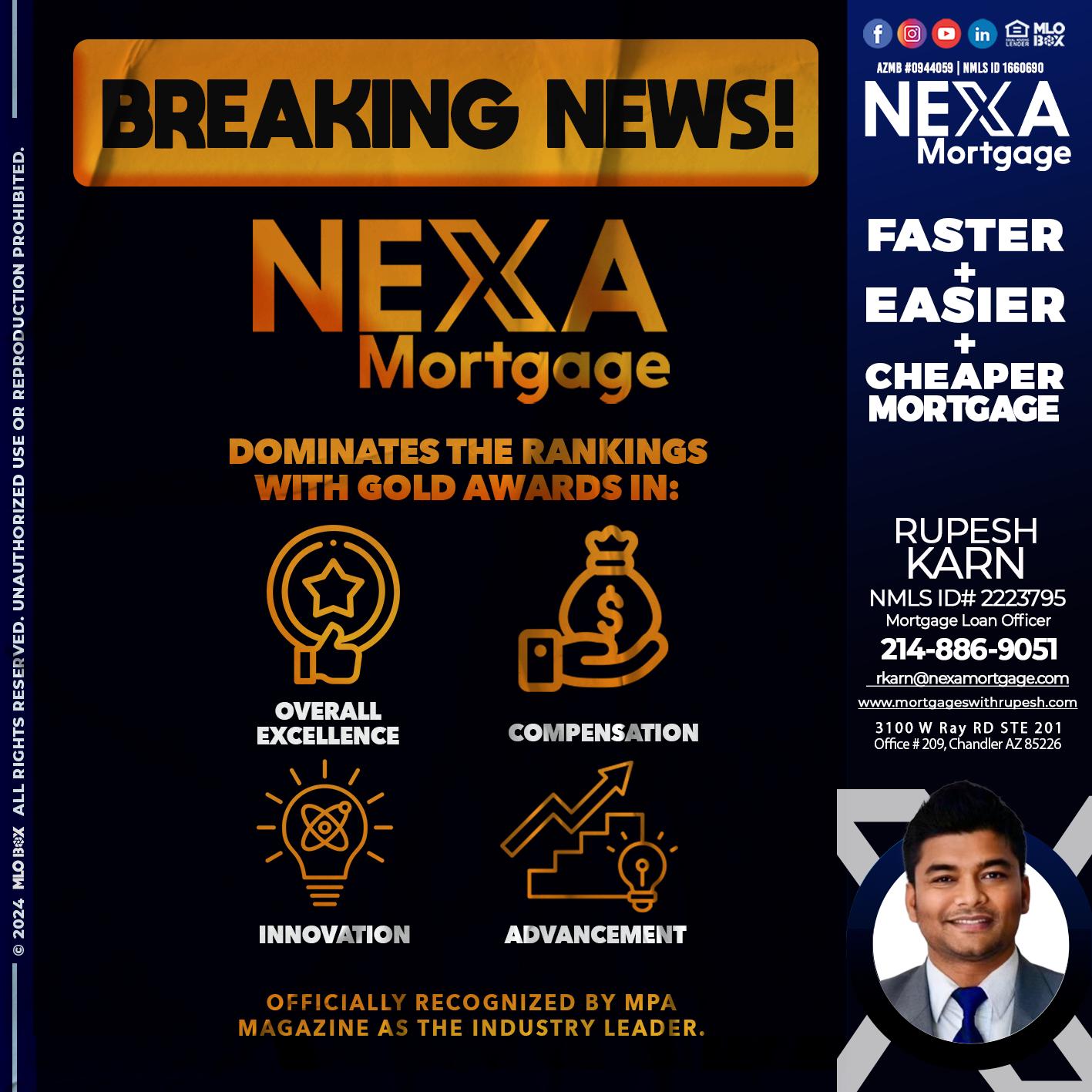 BREAKING NEWS - Rupesh Karn -Mortgage Loan Officer